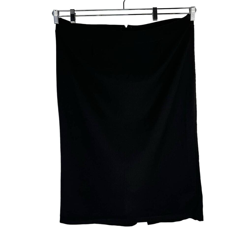 VTG GOLD FLAVA‎ | Black Midi Y2K Pencil Skirt | Women's 22
